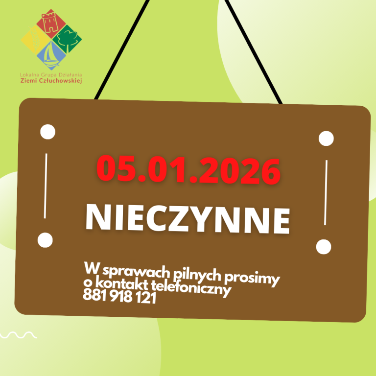 Dnia 5 stycznia 2026 roku Biuro Nieczynne